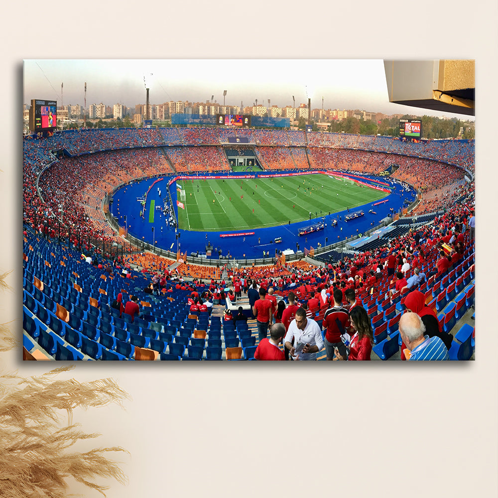 Cairo Stadium, Stadium Canvas, Sport Art, Gift for him, Man Cave Decor, Art Print, Canvas Print Wall Art