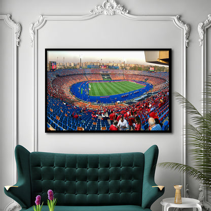 Cairo Stadium, Stadium Canvas, Sport Art, Gift for him, Framed Art Print Wall Decor, Picture Framed