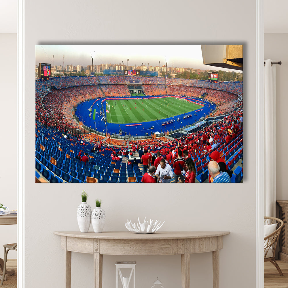 Cairo Stadium, Stadium Canvas, Sport Art, Gift for him, Man Cave Decor, Art Print, Canvas Print Wall Art