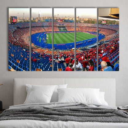 Cairo Stadium, Stadium Canvas, Sport Art, 5 Panel B, Extra Large Canvas, Canvas Print Wall Art