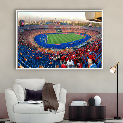 Cairo Stadium, Stadium Canvas, Sport Art, Framed Canvas Print Wall Art, Floating Frame