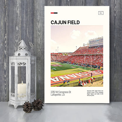 Cajun Field Print, Louisiana Ragin Cajuns Stadium Canvas Art, Fan Gifts, Sport Art, Canvas Print Wall Art