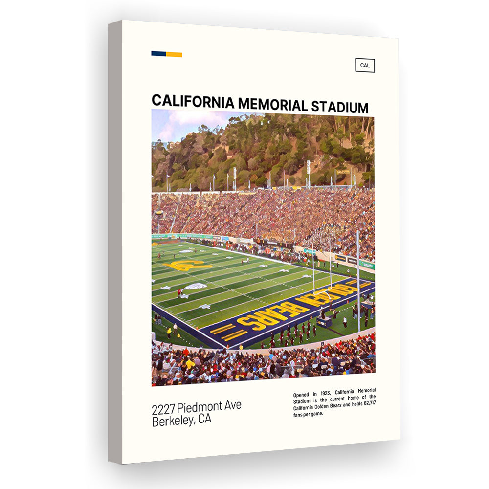 California Memorial Stadium Print, California Golden Bears Stadium Canvas Art, Fan Gifts, Sport Art, Canvas Print Wall Art