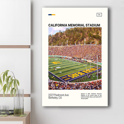 California Memorial Stadium Print, California Golden Bears Stadium Canvas Art, Fan Gifts, Sport Art, Canvas Print Wall Art