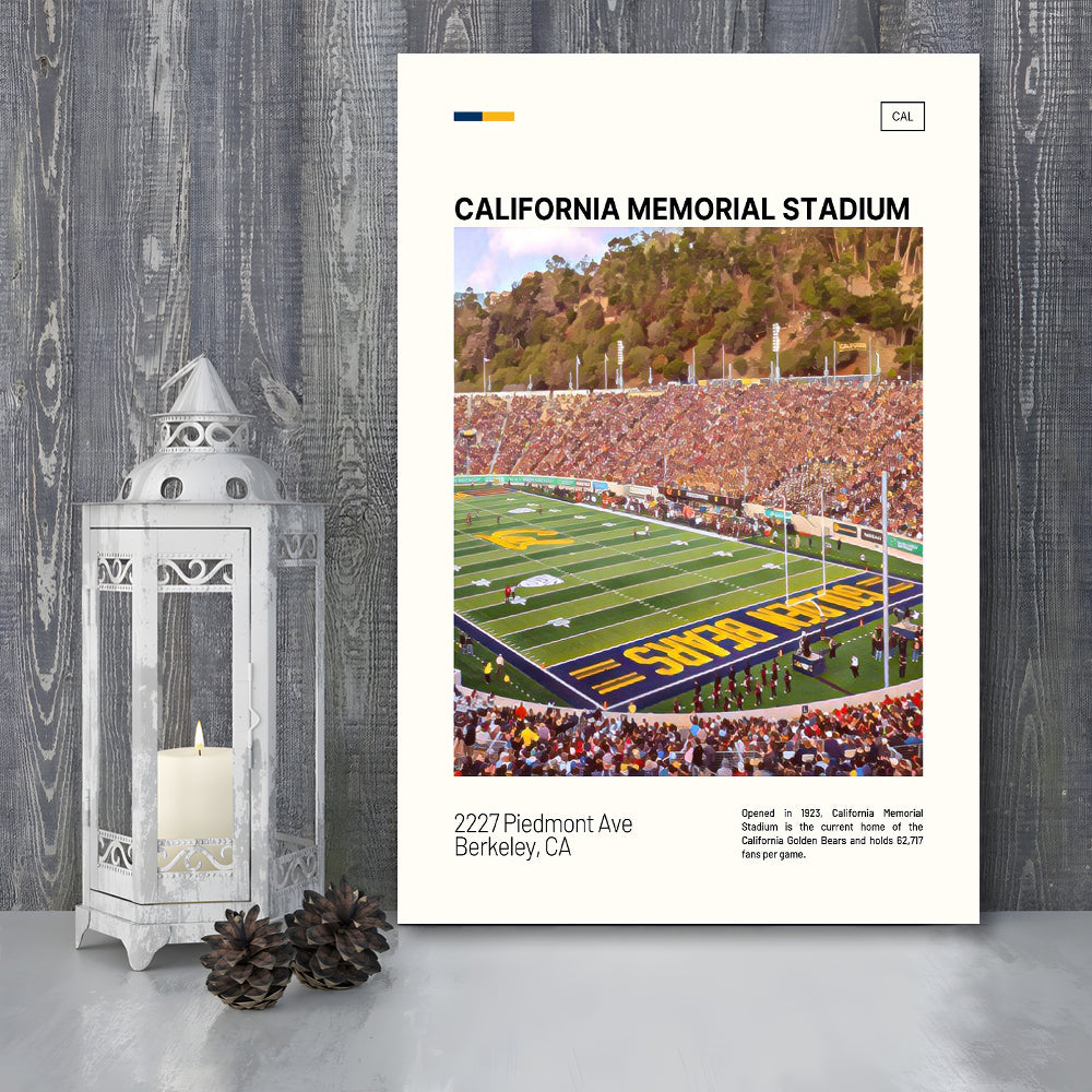 California Memorial Stadium Print, California Golden Bears Stadium Canvas Art, Fan Gifts, Sport Art, Canvas Print Wall Art