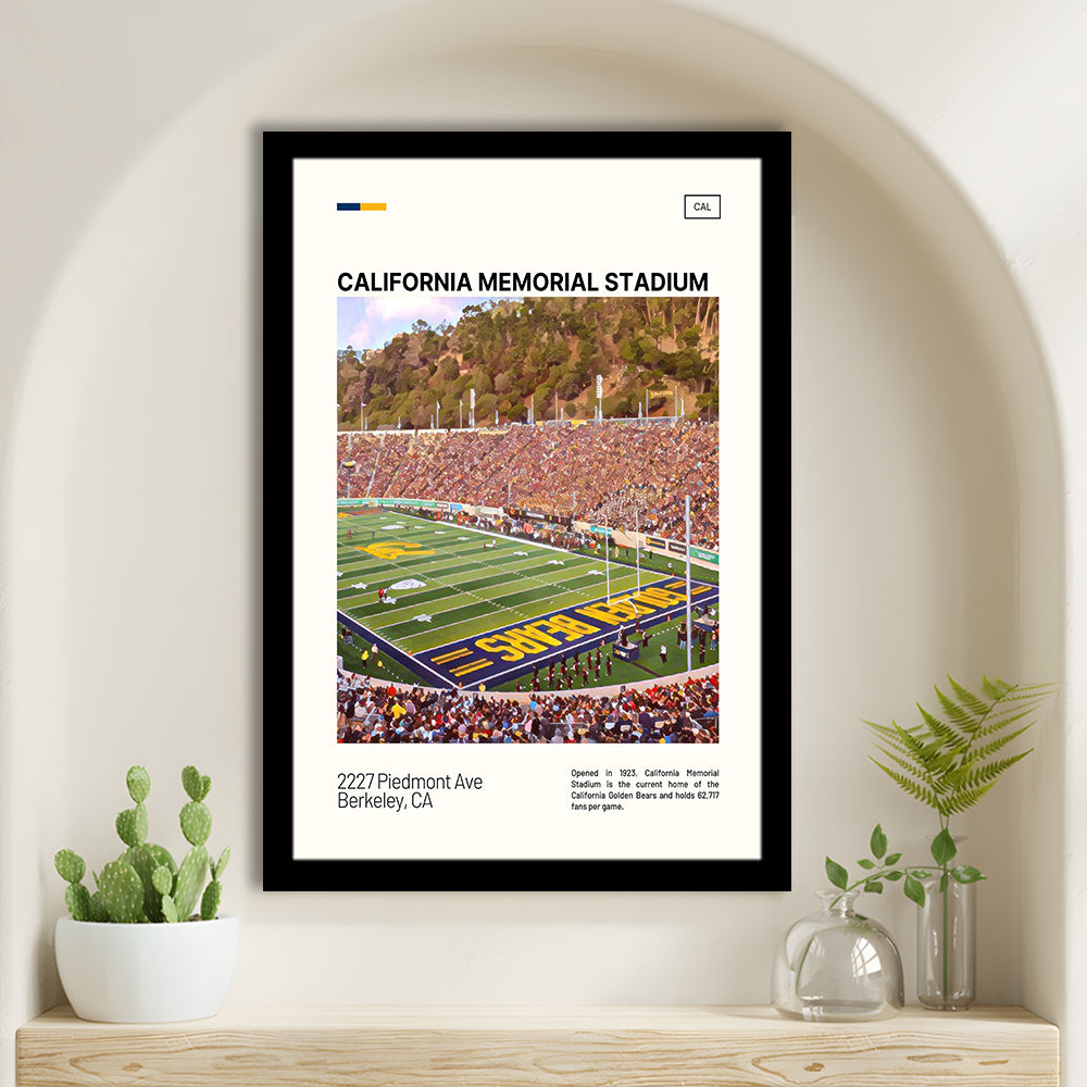 California Memorial Stadium Print, California Golden Bears Stadium Art, Gifts for him, Sport Art, Framed Art Print Wall Decor