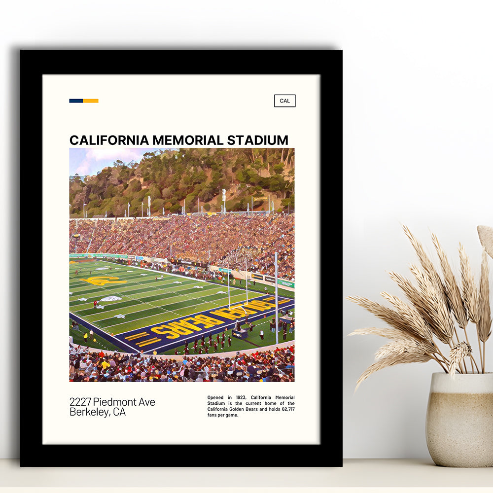 California Memorial Stadium Print, California Golden Bears Stadium Art, Gifts for him, Sport Art, Framed Art Print Wall Decor