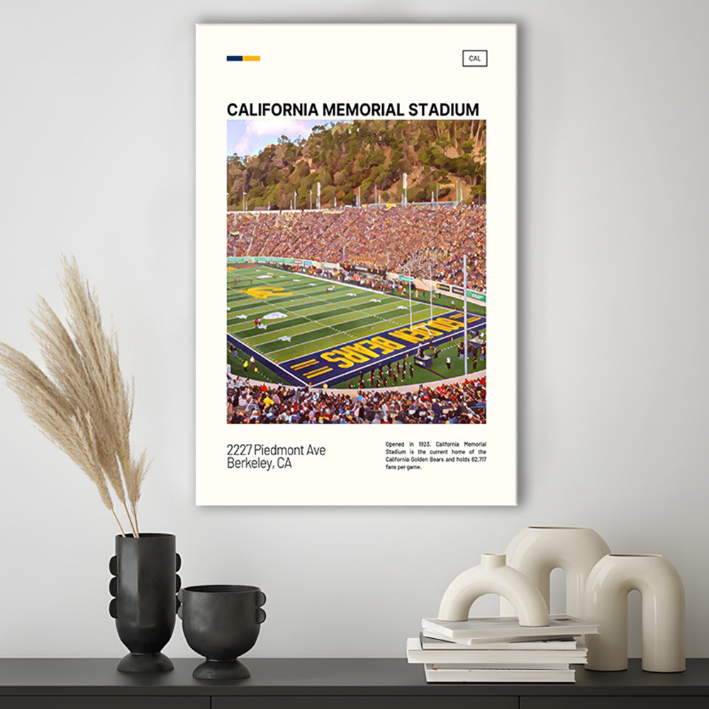 California Memorial Stadium Print, California Golden Bears Stadium Canvas Art, Fan Gifts, Sport Art, Canvas Print Wall Art