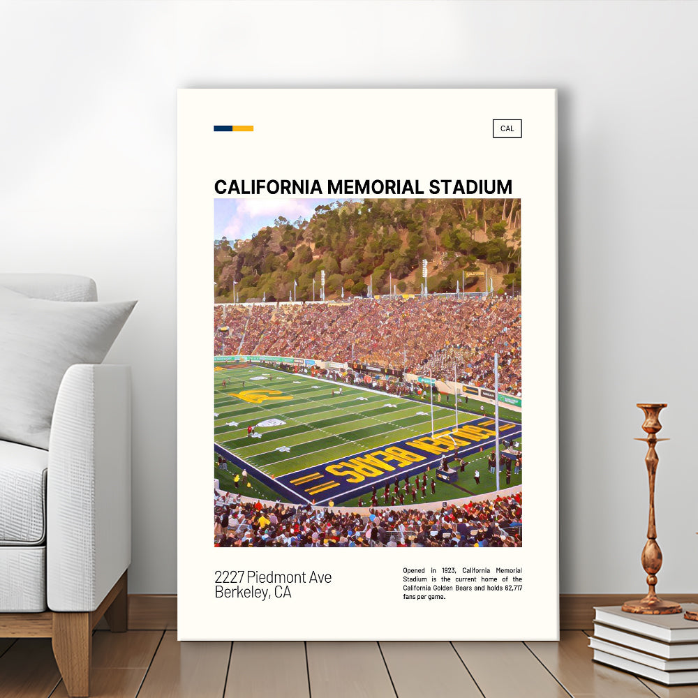 California Memorial Stadium Print, California Golden Bears Stadium Canvas Art, Fan Gifts, Sport Art, Canvas Print Wall Art