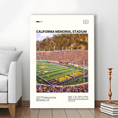 California Memorial Stadium Print, California Golden Bears Stadium Canvas Art, Fan Gifts, Sport Art, Canvas Print Wall Art