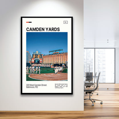 Camden Yards Print, Baltimore Orioles Stadium Art, Gifts for him, Sport Art, Framed Art Print Wall Decor