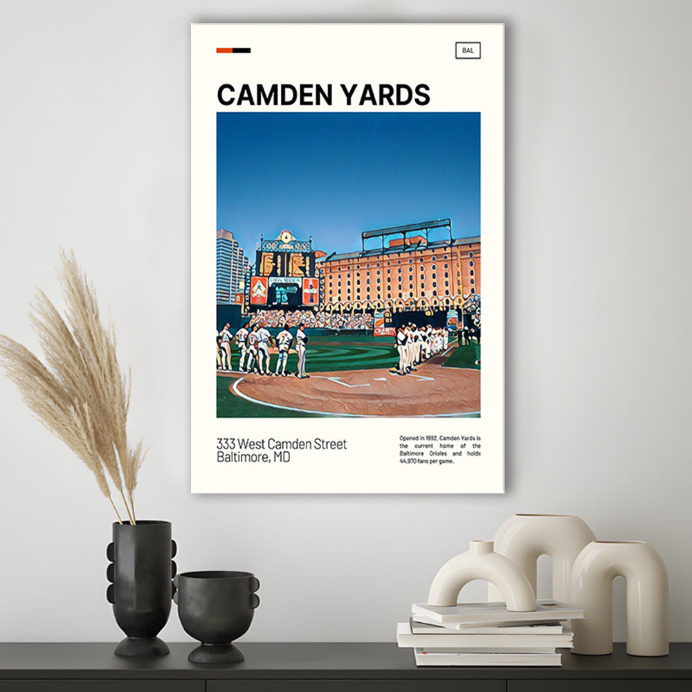 Camden Yards Print, Baltimore Orioles Stadium Canvas Art, Fan Gifts, Sport Art, Canvas Print Wall Art