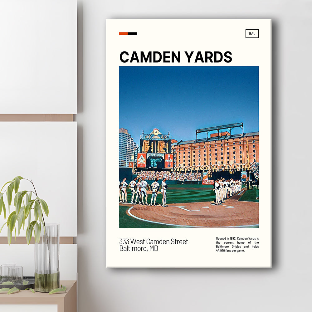 Camden Yards Print, Baltimore Orioles Stadium Canvas Art, Fan Gifts, Sport Art, Canvas Print Wall Art