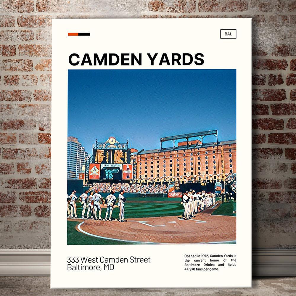 Camden Yards Print, Baltimore Orioles Stadium Canvas Art, Fan Gifts, Sport Art, Canvas Print Wall Art