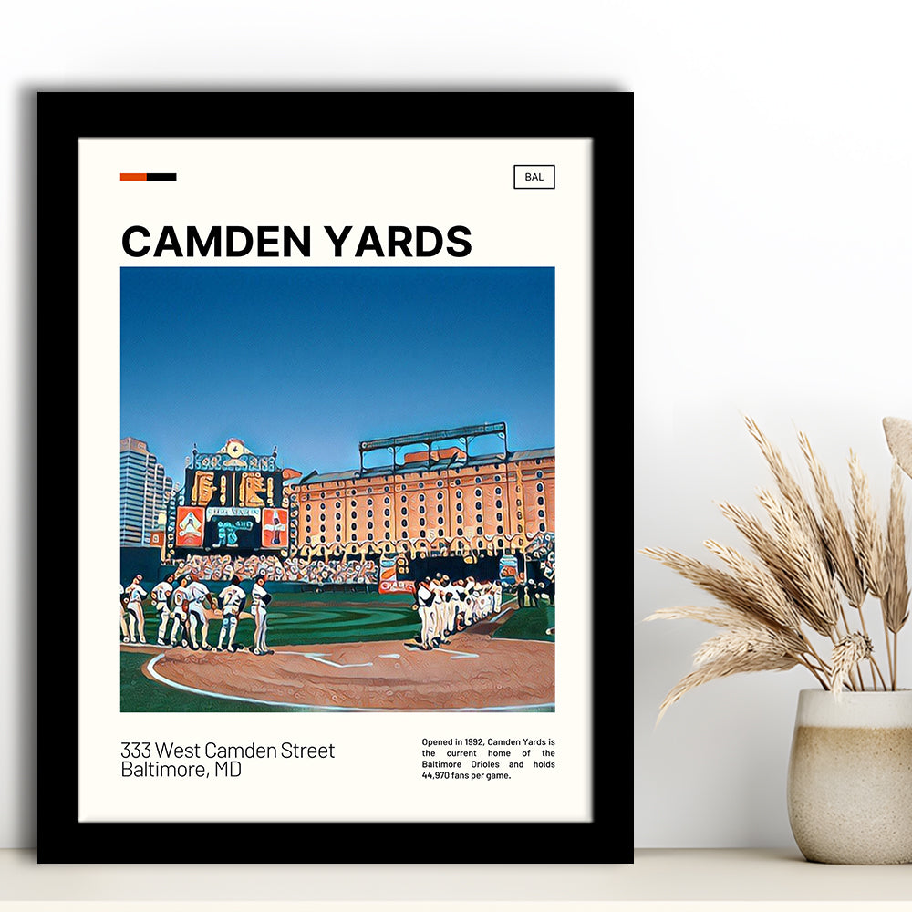 Camden Yards Print, Baltimore Orioles Stadium Art, Gifts for him, Sport Art, Framed Art Print Wall Decor