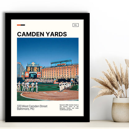 Camden Yards Print, Baltimore Orioles Stadium Art, Gifts for him, Sport Art, Framed Art Print Wall Decor
