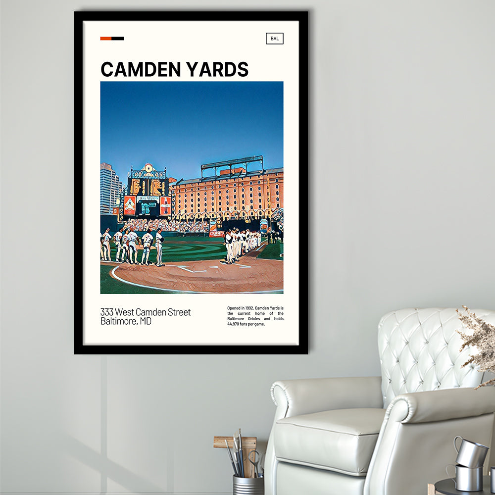 Camden Yards Print, Baltimore Orioles Stadium Art, Gifts for him, Sport Art, Framed Art Print Wall Decor