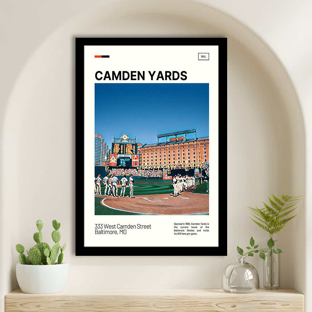 Camden Yards Print, Baltimore Orioles Stadium Art, Gifts for him, Sport Art, Framed Art Print Wall Decor