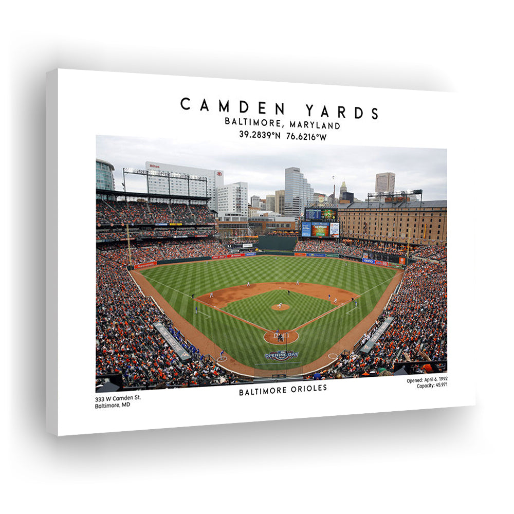 Camden Yards, Baltimore Orioles Baseball Stadium, Oriole Park Wall Art Print, Canvas Print Wall Art, Man Cave Gift