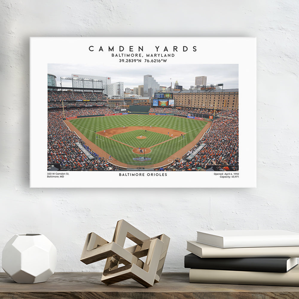 Camden Yards, Baltimore Orioles Baseball Stadium, Oriole Park Wall Art Print, Canvas Print Wall Art, Man Cave Gift