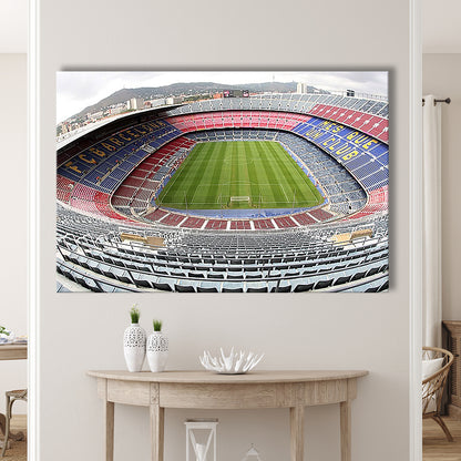 Camp Nou Football Stadium, Stadium Canvas, Sport Art, Gift for him, Man Cave Decor, Art Print, Canvas Print Wall Art