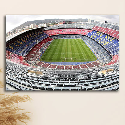 Camp Nou Football Stadium, Stadium Canvas, Sport Art, Gift for him, Man Cave Decor, Art Print, Canvas Print Wall Art