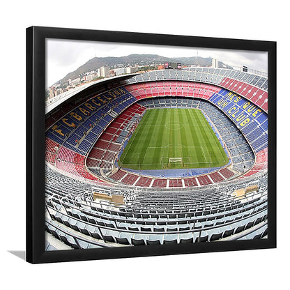Camp Nou Football Stadium, Stadium Canvas, Sport Art, Gift for him, Framed Art Print Wall Decor, Picture Framed