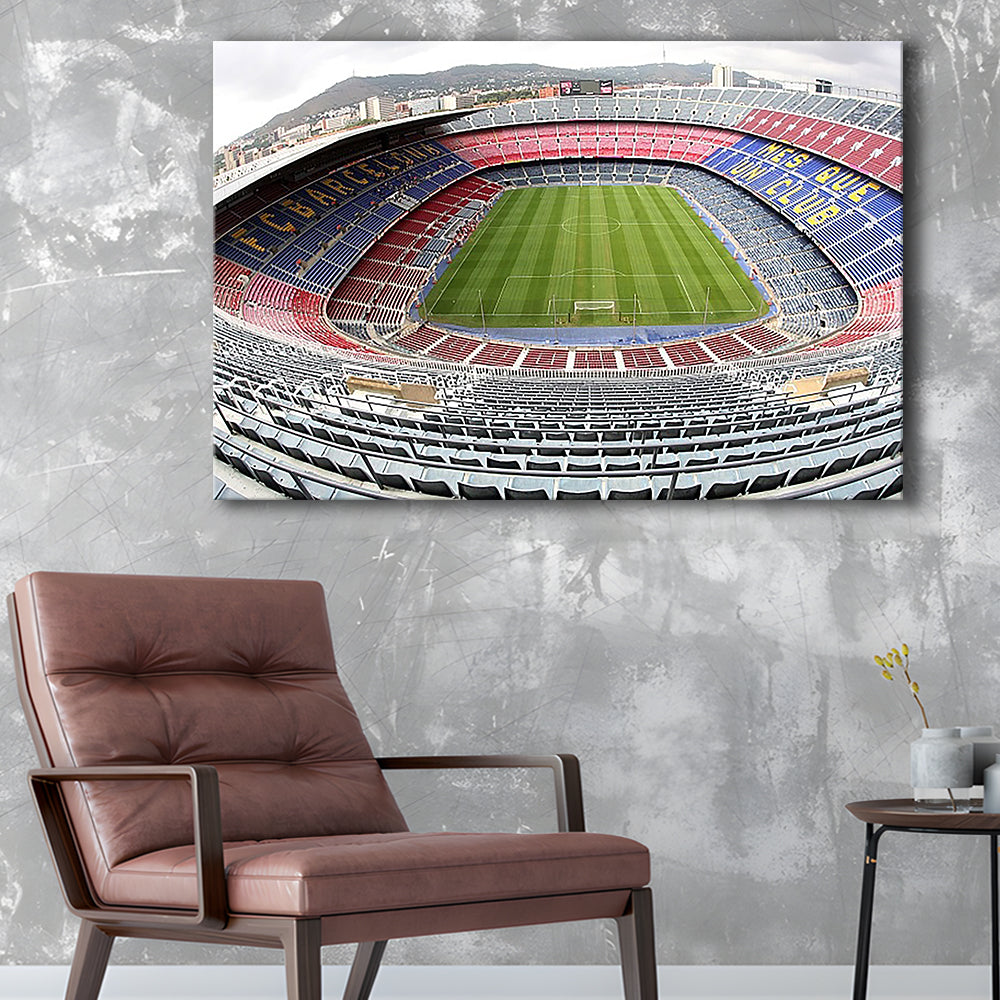 Camp Nou Football Stadium, Stadium Canvas, Sport Art, Gift for him, Man Cave Decor, Art Print, Canvas Print Wall Art