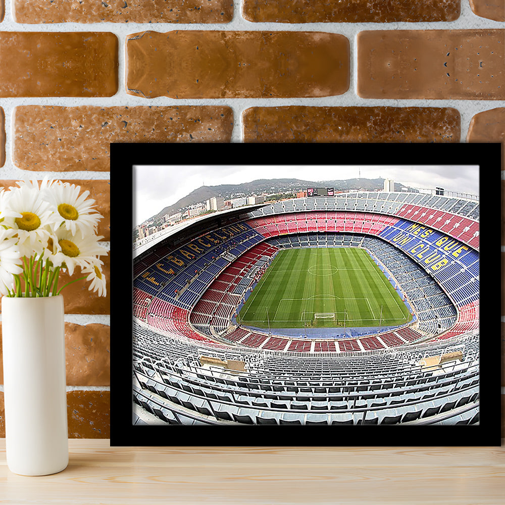 Camp Nou Football Stadium, Stadium Canvas, Sport Art, Gift for him, Framed Art Print Wall Decor, Picture Framed