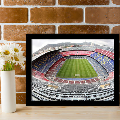 Camp Nou Football Stadium, Stadium Canvas, Sport Art, Gift for him, Framed Art Print Wall Decor, Picture Framed