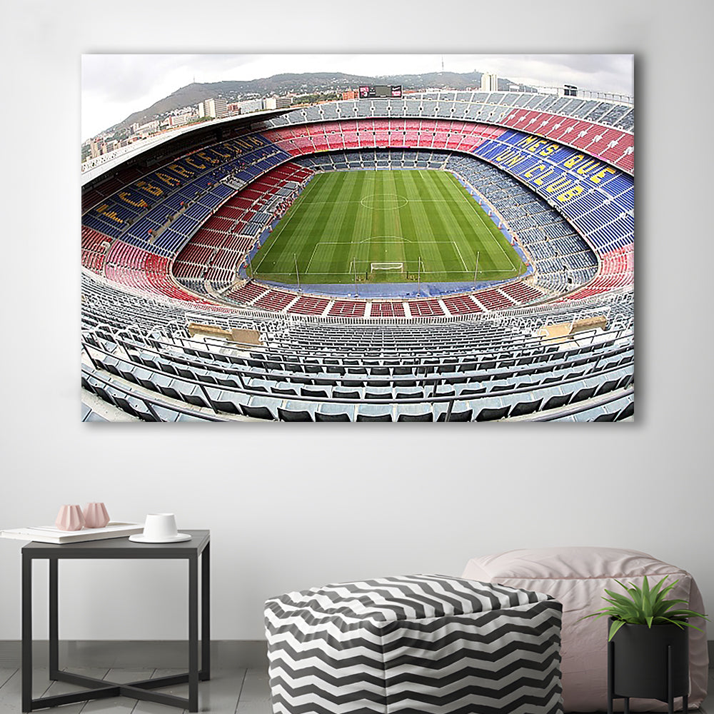 Camp Nou Football Stadium, Stadium Canvas, Sport Art, Gift for him, Man Cave Decor, Art Print, Canvas Print Wall Art