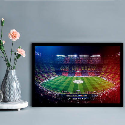 Camp Nou Spain Stadium, Stadium Canvas, Sport Art, Gift for him, Framed Art Print Wall Decor, Picture Framed
