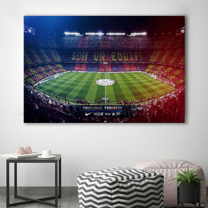 Camp Nou Spain Stadium, Stadium Canvas, Sport Art, Gift for him, Man Cave Decor, Art Print, Canvas Print Wall Art