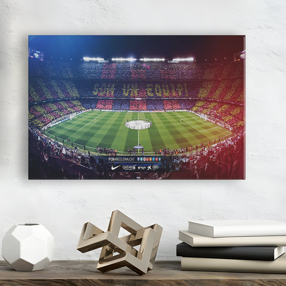Camp Nou Spain Stadium, Stadium Canvas, Sport Art, Gift for him, Man Cave Decor, Art Print, Canvas Print Wall Art