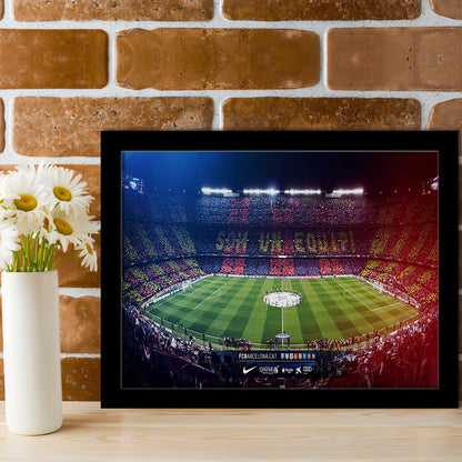 Camp Nou Spain Stadium, Stadium Canvas, Sport Art, Gift for him, Framed Art Print Wall Decor, Picture Framed