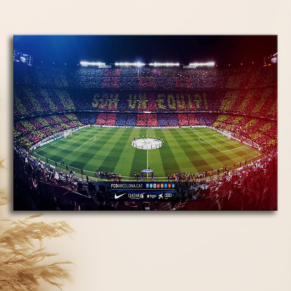 Camp Nou Spain Stadium, Stadium Canvas, Sport Art, Gift for him, Man Cave Decor, Art Print, Canvas Print Wall Art
