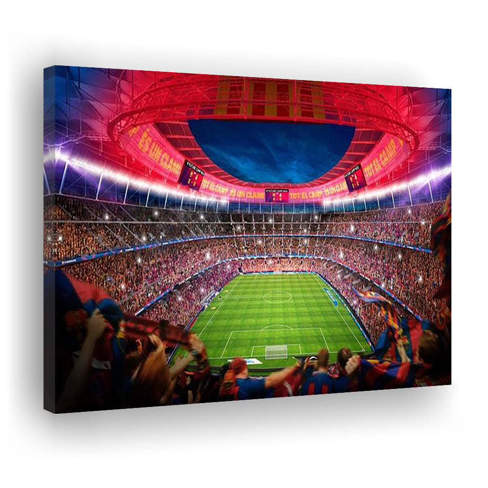 Camp Nou Stadium Football, Stadium Canvas, Sport Art, Gift for him, Man Cave Decor, Art Print, Canvas Print Wall Art