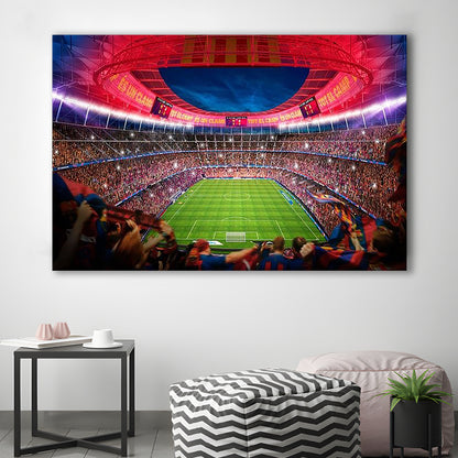 Camp Nou Stadium Football, Stadium Canvas, Sport Art, Gift for him, Man Cave Decor, Art Print, Canvas Print Wall Art