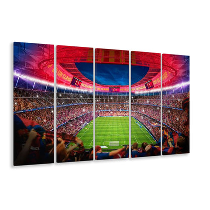 Camp Nou Stadium Football, Stadium Canvas, Sport Art, 5 Panel B, Extra Large Canvas, Canvas Print Wall Art