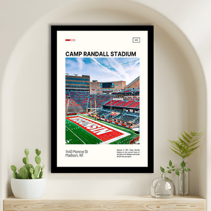 Camp Randall Stadium Print, Wisconsin Badgers Stadium Art, Gifts for him, Sport Art, Framed Art Print Wall Decor