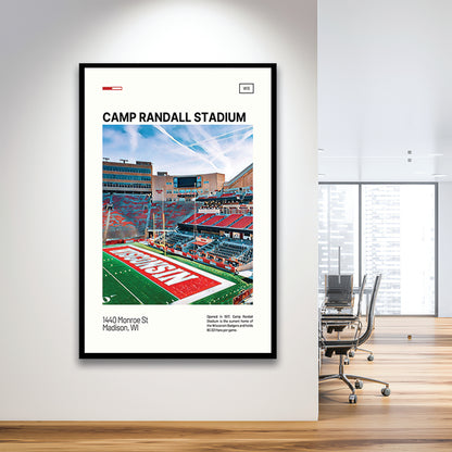Camp Randall Stadium Print, Wisconsin Badgers Stadium Art, Gifts for him, Sport Art, Framed Art Print Wall Decor