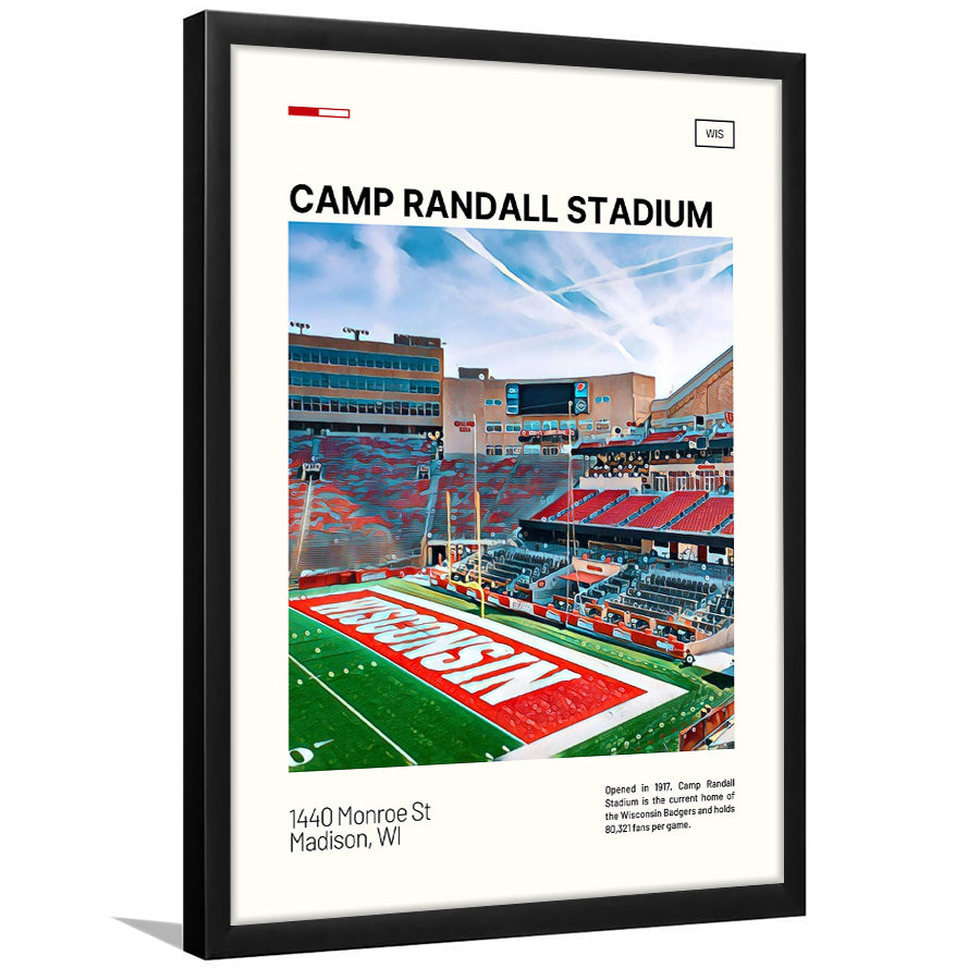 Camp Randall Stadium Print, Wisconsin Badgers Stadium Art, Gifts for him, Sport Art, Framed Art Print Wall Decor