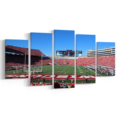 Camp Randall Stadium in opening, Stadium Canvas, Sport Art, Gift for him, 5 Panel, Large Canvas, Canvas Print Wall Art
