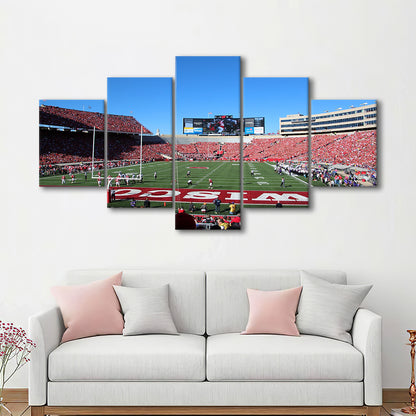 Camp Randall Stadium in opening, Stadium Canvas, Sport Art, Gift for him, 5 Panel, Large Canvas, Canvas Print Wall Art
