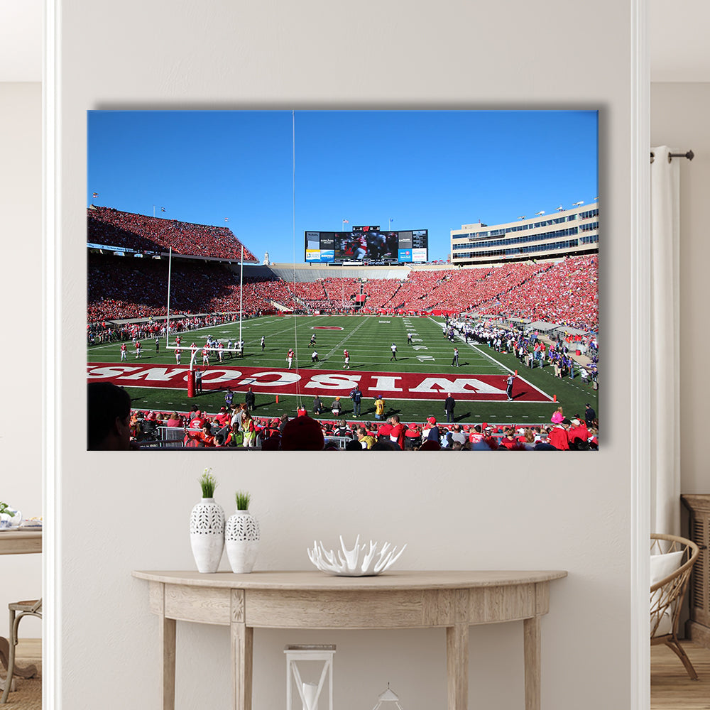 Camp Randall Stadium in opening, Stadium Canvas, Sport Art, Gift for him, Man Cave Decor, Art Print, Canvas Print Wall Art