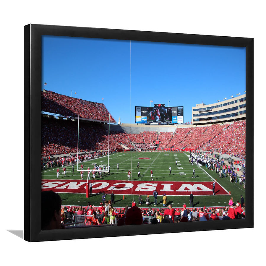 Camp Randall Stadium in opening, Stadium Canvas, Sport Art, Gift for him, Framed Art Print Wall Decor, Picture Framed