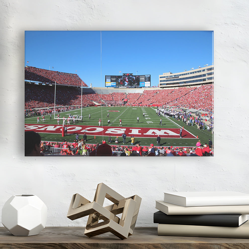 Camp Randall Stadium in opening, Stadium Canvas, Sport Art, Gift for him, Man Cave Decor, Art Print, Canvas Print Wall Art
