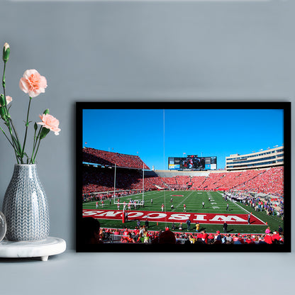 Camp Randall Stadium in opening, Stadium Canvas, Sport Art, Gift for him, Framed Art Print Wall Decor, Picture Framed