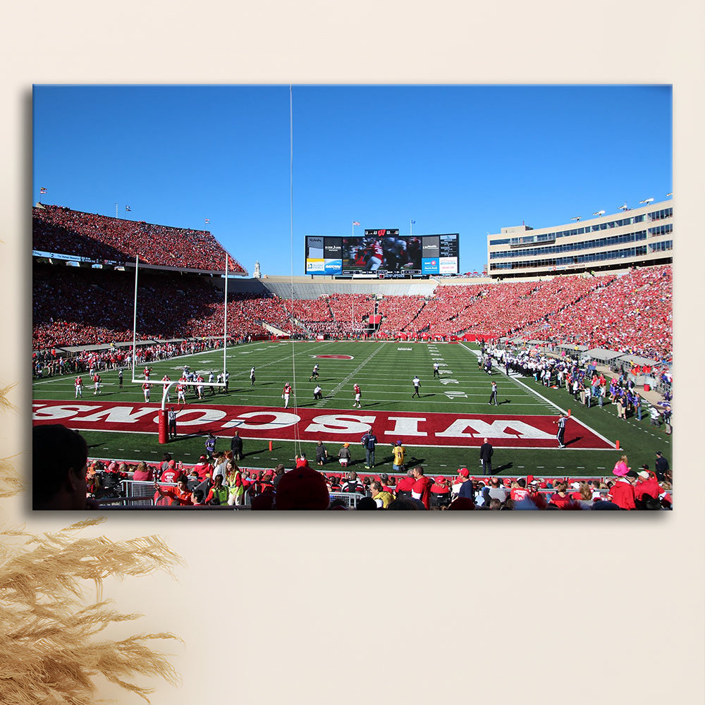 Camp Randall Stadium in opening, Stadium Canvas, Sport Art, Gift for him, Man Cave Decor, Art Print, Canvas Print Wall Art