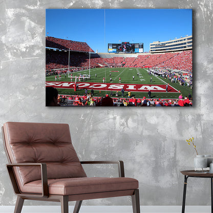 Camp Randall Stadium in opening, Stadium Canvas, Sport Art, Gift for him, Man Cave Decor, Art Print, Canvas Print Wall Art